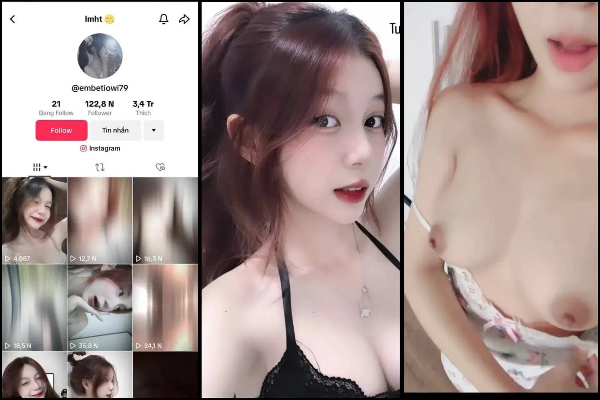 Ảnh thumbnail video [Hot] Hot Tiktoker Lê Mai Huyền Trân 2k3 Cần Thơ hơn 121k FL lộ clip nóng show vú căng đét ưỡn ẹo dâm đĩ vkl